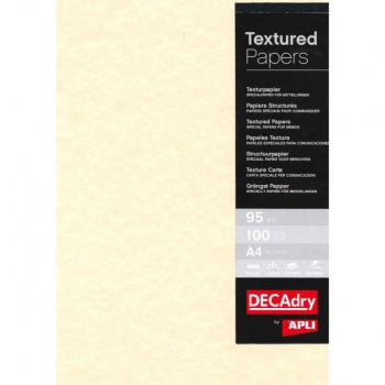 Štrukturovaný papier Pergamen šampanské, 95g, 100 hárkov 
