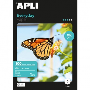 Fotopapier APLI, A4 Everyday, 180g, 100 hárkov 