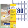 Etikety univerzálne odnímateľné 35,6x16,9mm Avery A4 25+5 hárkov 