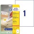 Etikety univerzálne odnímateľné 210x297mm Avery A4 25+5 hárkov 