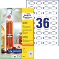 Etikety oválne 40x20mm Avery 10 hárkov biele 