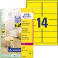 Etikety Avery odnímateľné 99,1x38,1 mm neónové žlté 