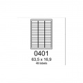 Etikety Rayfilm 63,5x16,9 univerzálne biele R0ECO0401A (100 list./A4) 
