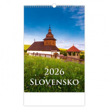 Nástenný kalendár Slovensko 31,5 x 45 cm 2026 