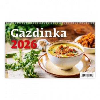 Nástenný kalendár riadkový 22,6x13,9 cm - Gazdinka 2026 