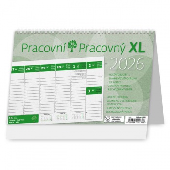 Stolový kalendár stĺpcový 24x16 cm - Pracovný XL 2026 