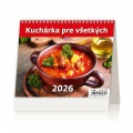 Stolový kalendár riadkový 17,1x13,9 cm - MiniMax Kuchárka pre všetkých 2026 