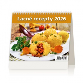 Stolový kalendár riadkový 17,1x13,9 cm - Lacné recepty 2026 