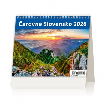 Stolový kalendár riadkový 17,1x13,9 cm - MiniMax Čarovné Slovensko 2026 