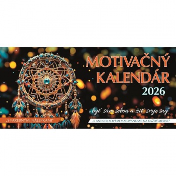 Stolový kalendár stĺpcový 29,7 x 13,8 cm - Motivačný 2026 
