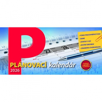 Stolový kalendár stĺpcový 29,7 x 13,8 cm - Plánovací 2026 