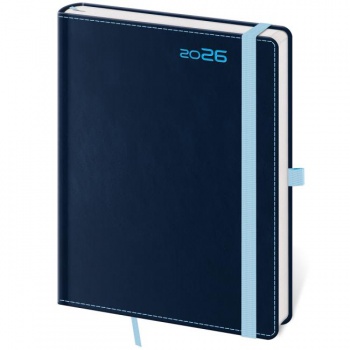Diár DOUBLE BLUE denný A5 14,3x20,5cm 2026 