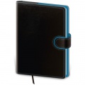 Diár Flip denný B6 12x16,5cm - čierno/modrý 2026 