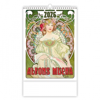 Nástenný kalendár Alfons Mucha 24 x 33 cm 2026 