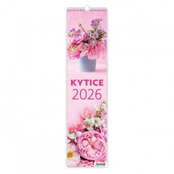 Nástenný kalendár Kytice - viazanka 12 x 48 cm 2026 