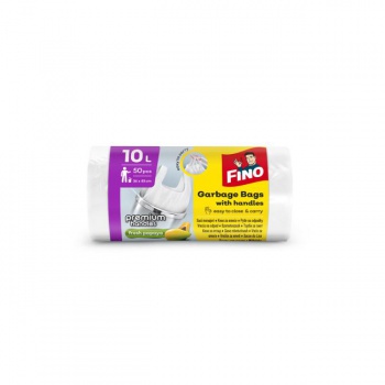 Vrecia zaväzovacie s ušami FINO Premium aromatic 10 ℓ, 6 mic., 36 x 44 cm, biele (50 ks) 