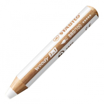 Viacúčelová farbička STABILO woody 3 in1 biela 