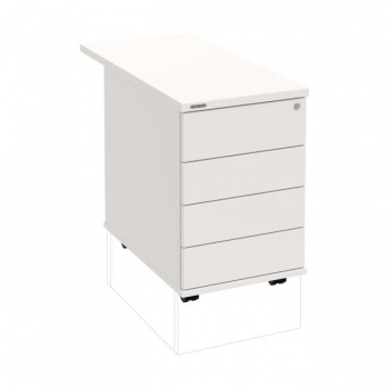 Kontajner Hobis, 40x60x80 cm, bezúchytkové otváranie, biely/biely 