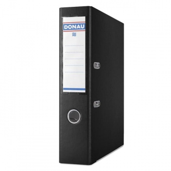 Zakladač pákový DONAU Premium-S, celoplastový PP, A4/75 mm, čierny 