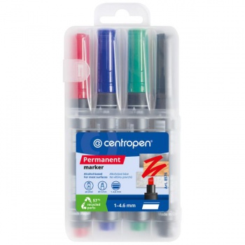 Sada permanentných popisovačov Centropen 8576/4S 