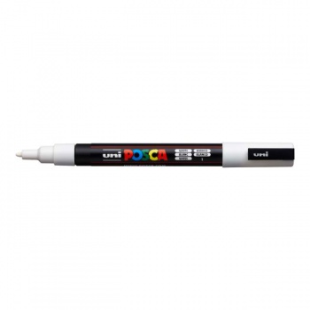 Popisovač uni POSCA PC-3M biely 