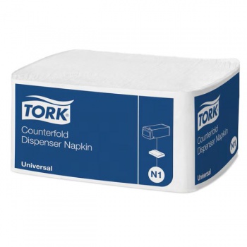 Obrúsky 1-vrstv. TORK Counterfold biele N1, 30x33cm, 300 ks 