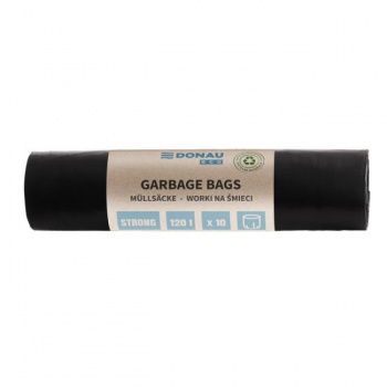 Vrecia DONAU ECO strong, 120 ℓ, 35 mic, 10 ks, čierne, LDPE 