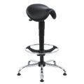 Pracovná stolička 1290 T SELLA s klzákmi +výškovo nastaviť. extend, čierna 