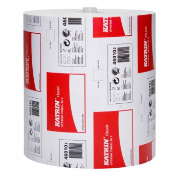 Papierové utierky v rolke 2-vrstvové KATRIN Classic System, návin 160 m, 6 ks 