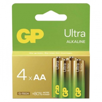 Batéria GP alkalická LR6 Ultra 1,5V AA 4 ks 