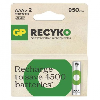 Batéria GP nabíjateľná ReCyko 950mAh HR03 1,2V AAA 2ks 
