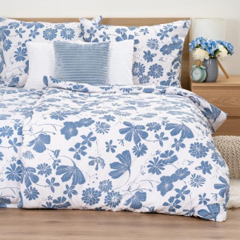 DARČEK: Bavlnené obliečky modrá lúka 100% bavlna (prikrývka + vankúš) 