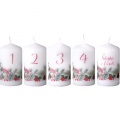DARČEK: Emocio Válec 5ks 50x90 mm, adventné čísla, Šťastné a Veselé, sviečky 