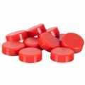 Magnety Q-CONNECT okrúhle, 20 mm, 10 ks, červene 