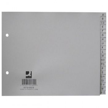 Plastový rozraďovač Q-Connect A-Z sivý 