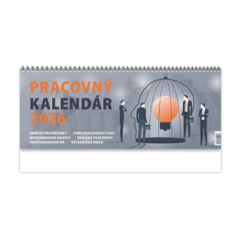 Stolový kalendár riadkový 30 x 12 cm - Pracovný veľký 2026 