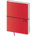 Diár týždenný A5 Flexio červený s gumičkou 2026 