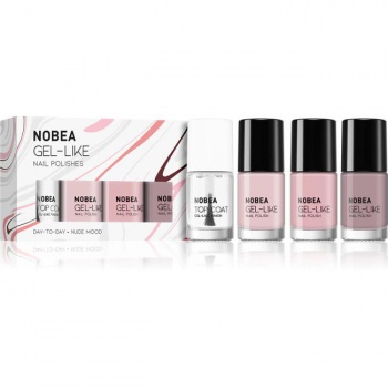 DARČEK: NOBEA Day-to-Day 4-Piece Gel-like Nail Polish set sada lakov na nechty Nude mood 