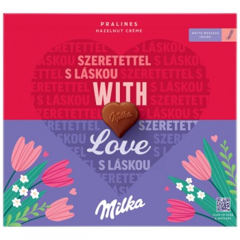 DARČEK: Milka I LOVE dezert (lieskovooriešková náplň) 110g 
