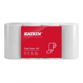 Toaletný papier 2-vrstvový Katrin 160, návin 18 m (8 ks) 