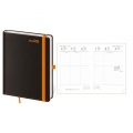 Diár týždenný A5 BORA 16,5 x 12 cm čierno oranžový 