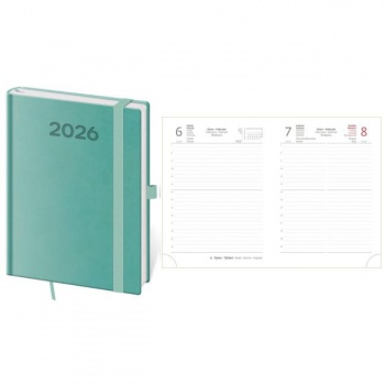 Diár Print Pop denný B6 12x16,5cm svetlo zelený 2026 