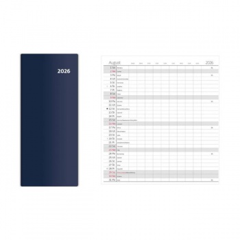 Diár vreckový Torino dvojtýždňový 8,5 x 15,4cm modrý 2026 