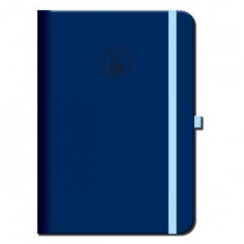 Diár denný A5 FLORENCIA modrý s gumičkou 2026 