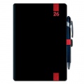 Diár denný A5 ELASTIC red 2026 