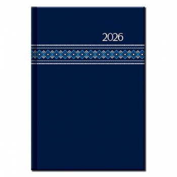 Týždenný diár A5 - FOLK modrý 