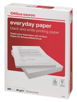 Kancelársky papier Office Depot Everyday - A3, 80 g, 500 hárkov