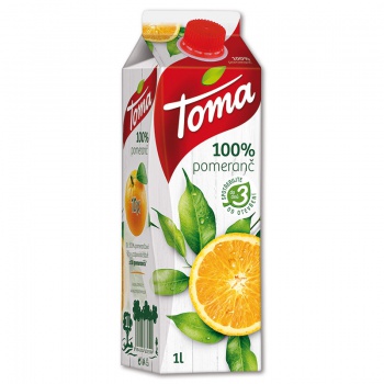 Džús Toma - 100% pomaranč, 1 l