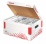 Archívna krabica Esselte Speedbox A4 so sklápacím vekom biela/červená 355×193×252 mm 