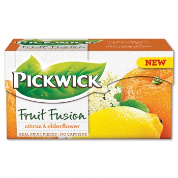 Ovocný čaj Pickwick citrus a bazový kvet, 20x 2 g